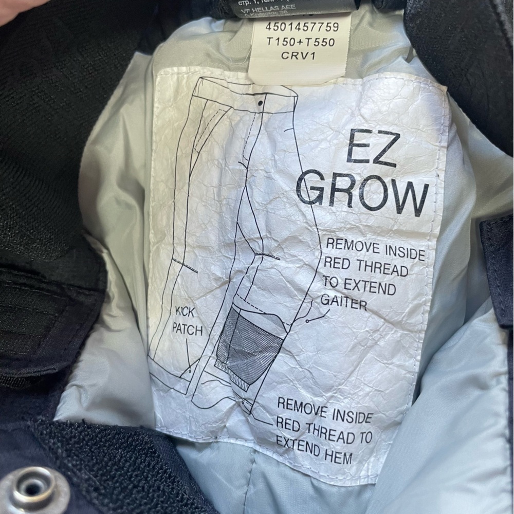 The North Face Kids HyVent EZ Grow Bib Overalls Ski Snow Pants - Picture 5 of 14